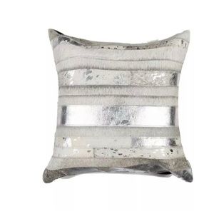 Torino Patchwork Dyed Cow Hair Pillow Cover, 18x18